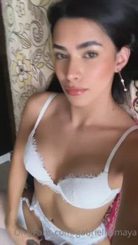 amateur big dick big tits brazilian brunette foreskin lingerie onlyfans trans gif