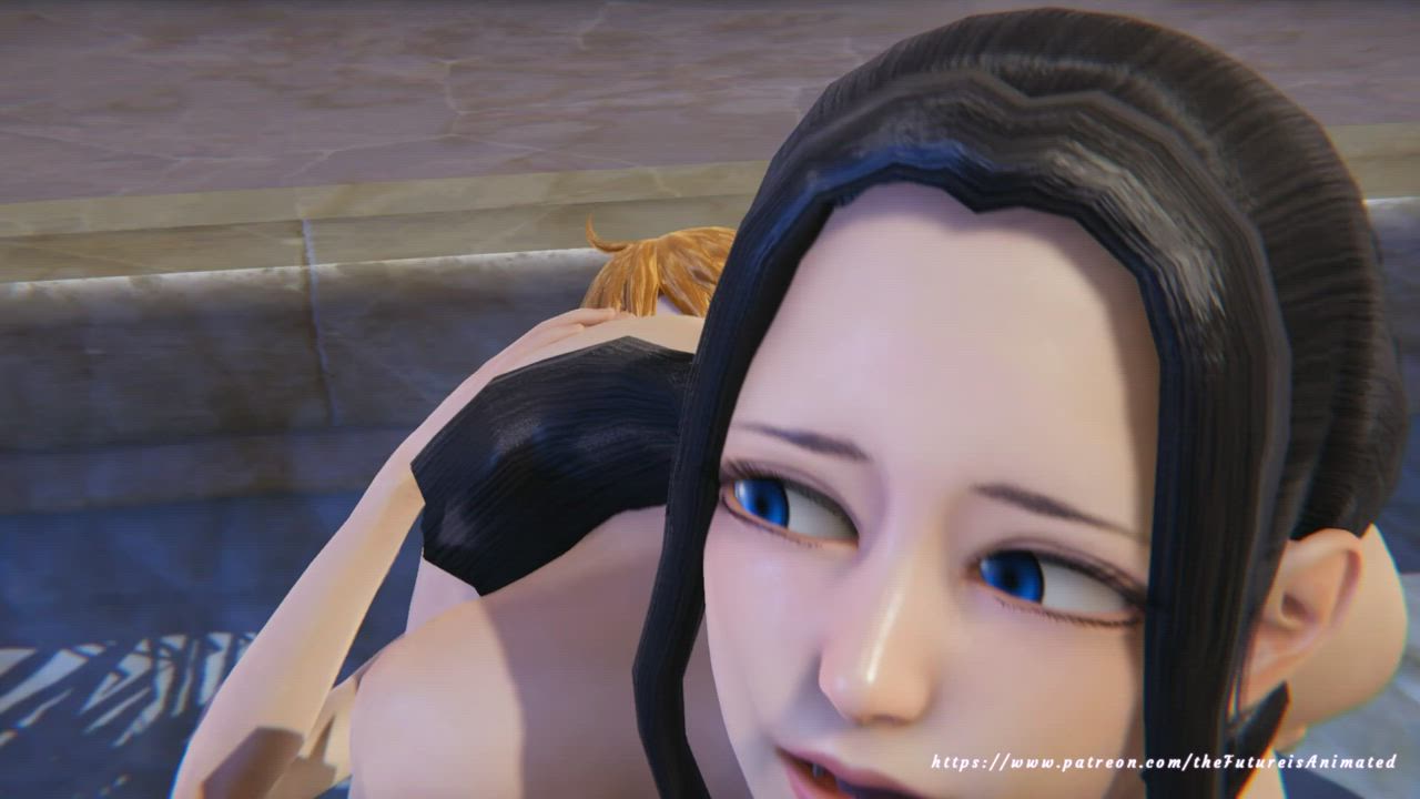 Nami eating out Nico Robin's Pussy from Behind (Honey Select 2) (TheFutureisAnimated)