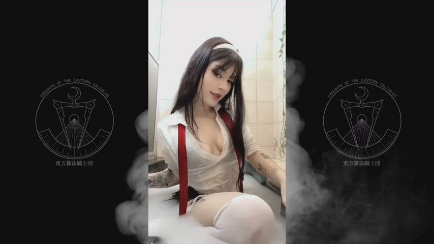 alt dancing goth halloween non-nude pmv tease tiktok gif