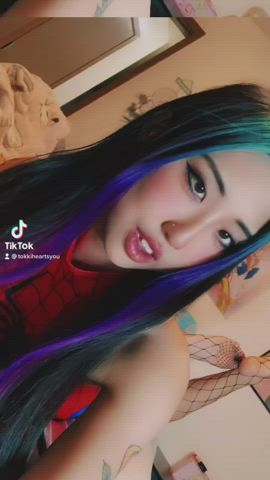 Asian Cosplay Feet Fishnet Foot Fetish Gamer Girl Japanese Korean Teen gif