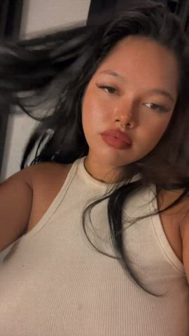18 years old asian big tits brunette cute huge tits indonesian natural tits nipples