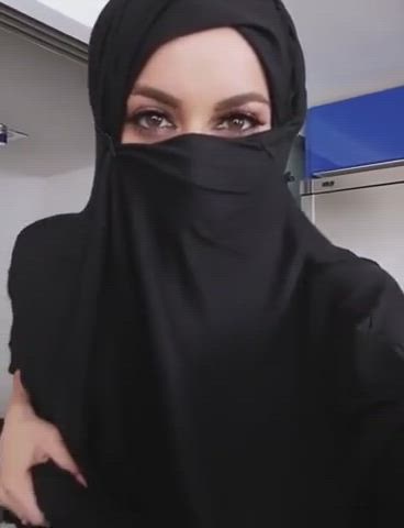 big tits brown eyes hijab tease victoria june gif