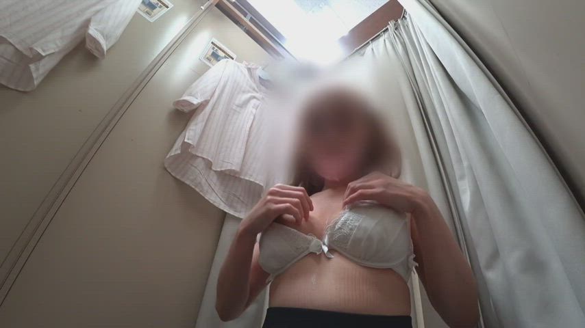 Asian Boobs Dressing Room JAV Japanese Public Tits gif