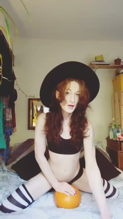 Pumpkin gets fuckign destroyed by trans witch! ? Happy Halloween ?