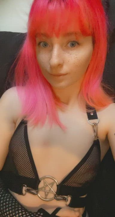 Emo Fishnet Goth Lingerie Petite gif