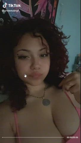 amateur big tits boobs cute latina natural tits teen tiktok tits gif