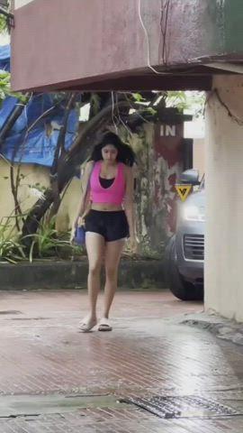 bollywood booty busty celebrity cleavage indian shorts thighs gif