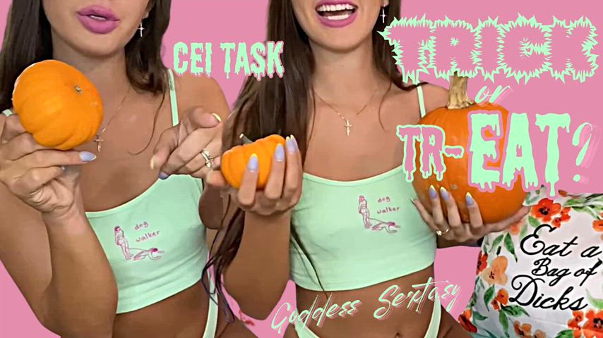 NEW CLIP - Trick or Tr-EAT? CEI Task 🎃💦 (full 4 min interactive task clip available