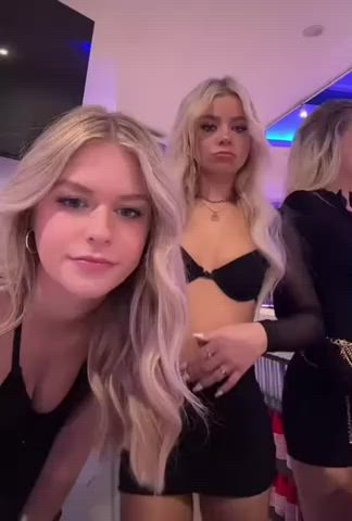 blonde flashing small tits gif