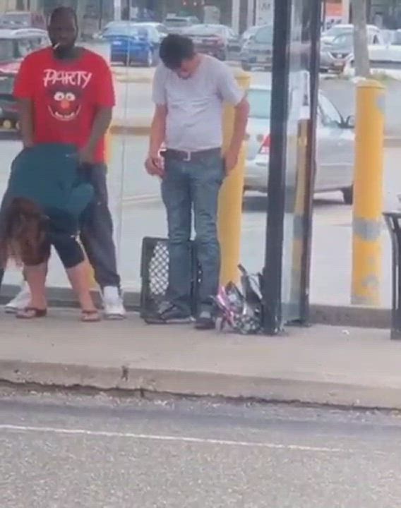 Drunk Slut Fucked At A Bus Stop By Stranger