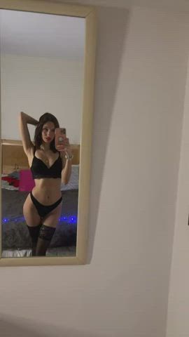 how fast would you cum if you fucked me raw in this lingerie?