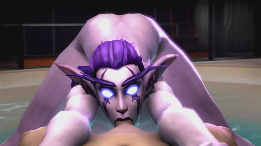 3d animation blowjob monster girl pov purple hair rule34 sfm warcraft gif