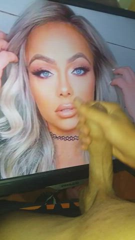 blonde celebrity cum cumshot facial tribute gif