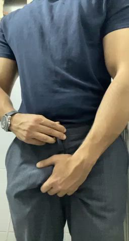 big dick masturbating solo gif