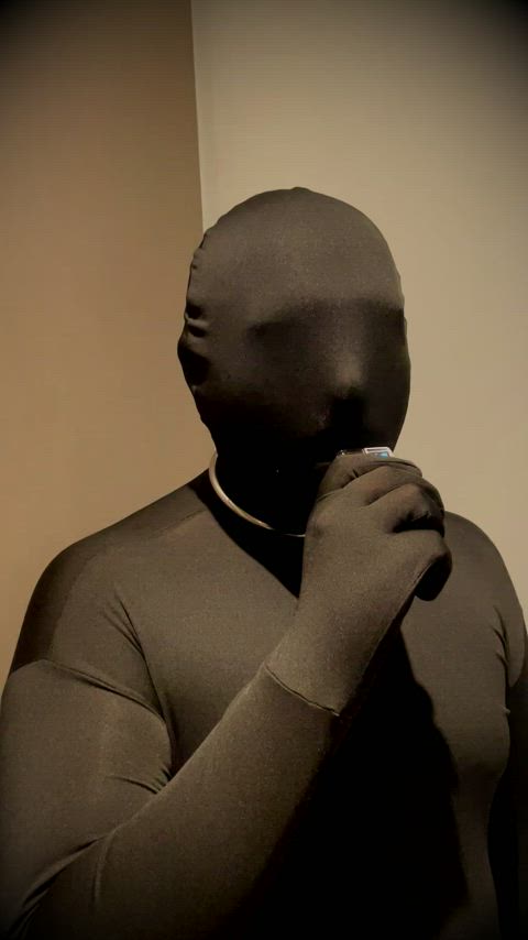 collar vaping zentai gif