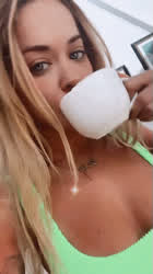 Big Tits Bikini British Celebrity Rita Ora Tits gif