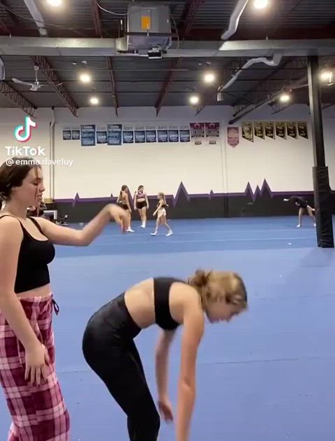 ass booty teen tiktok yoga pants gif