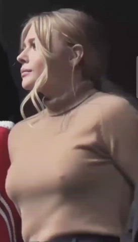 blonde celebrity chloe nipples tits gif