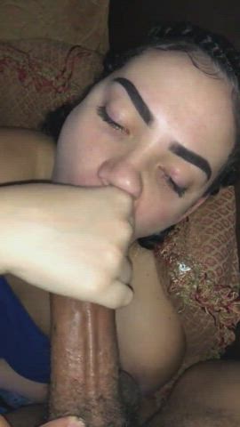 blowjob interracial teen gif