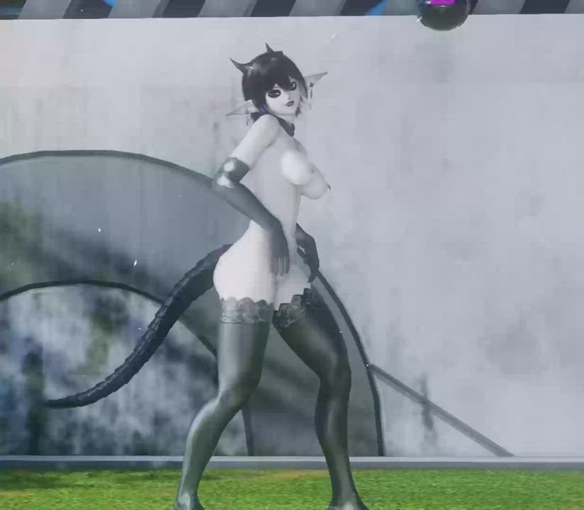 3D Dancing Gamer Girl gif