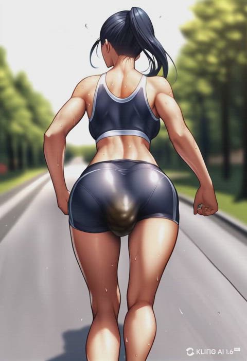 By Request - She suddenly felt much lighter during the marathon, and for some reason,