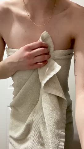 big ass nsfw natural tits towel gif