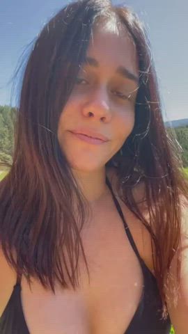 bikini brazilian brunette celebrity cleavage gif