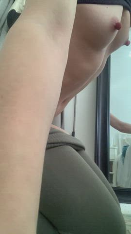 Asshole Bending Over Dildo Labia gif