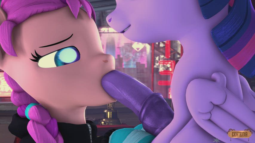 [Animation] Twilight Sparkle X Sunny Starscout Blowjob (4K SFM With Sound) [Certedia]