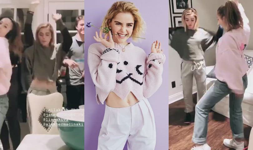 Kiernan Shipka having a dance party