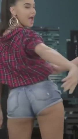 ass dancing jean shorts legs shorts gif