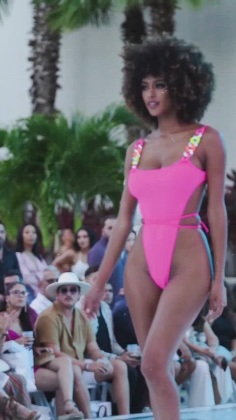 model swimsuit walking gif