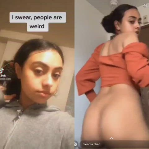 Exposed 18 YO TikTok Thot Twerking Her Nude Ass. Her TikTok is @kaay_kate