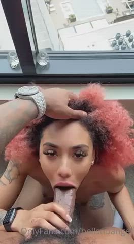 Blowjob Ebony Face Fuck Gagging Oral TightLipsBigDick gif