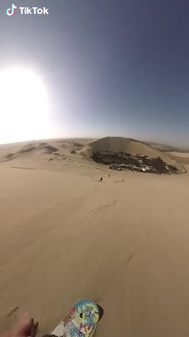 Surfing on the desert, so exciting