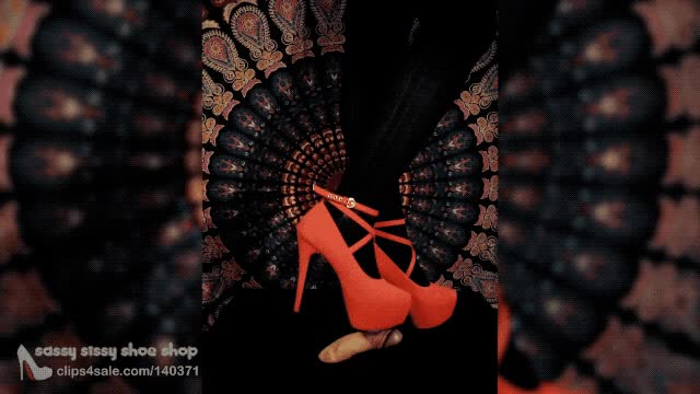 Red heels black socks shoejob