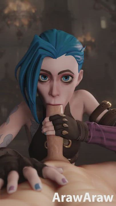 Jinx Blowjob and Handjob (ArawAraw) [League of legends]