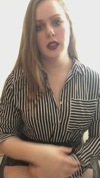 Blonde Boss Interview Lipstick Office gif