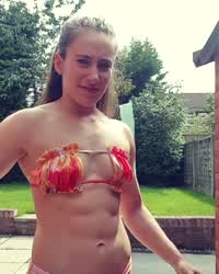 Bikini Cute Fitness Muscular Girl Smile gif