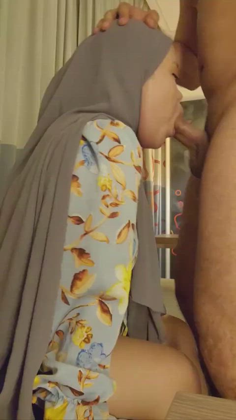 Amateur Asian Asian Cock Blowjob Hijab Homemade Malaysian Muslim Rough Porn GIF by