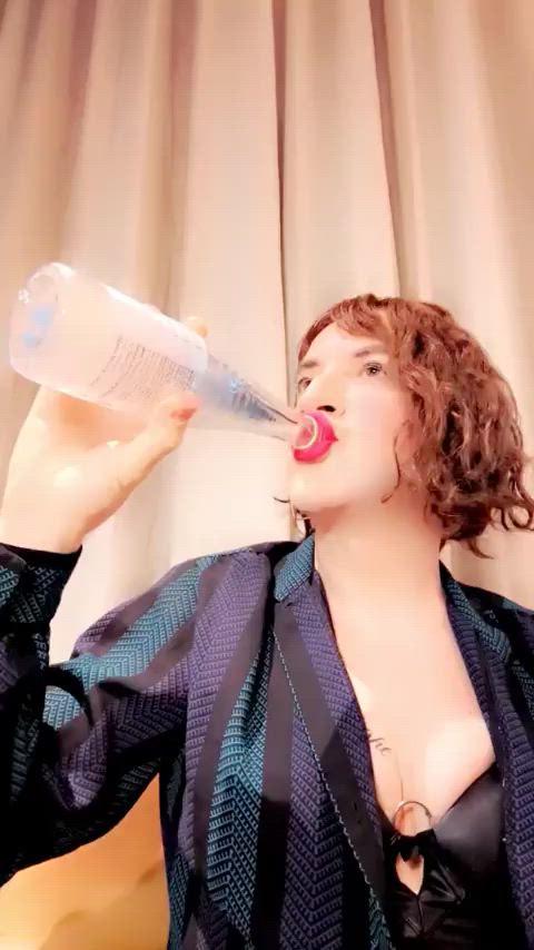 boobs natural tits redhead sissy tiktok tits trans gif