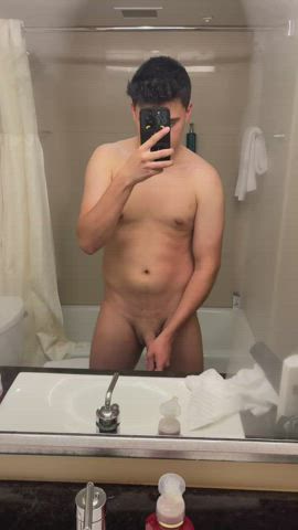 amateur bathroom big dick cock handjob homemade jerk off masturbating shower solo