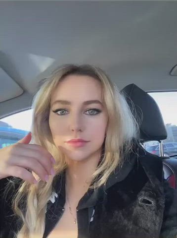 Blonde Car Gym gif