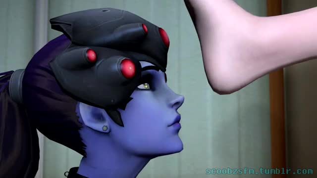 widowmaker licks dva's feet gif angle 4