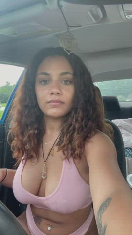 car car sex curly hair teen thick tiktok tit worship tits titty drop gif