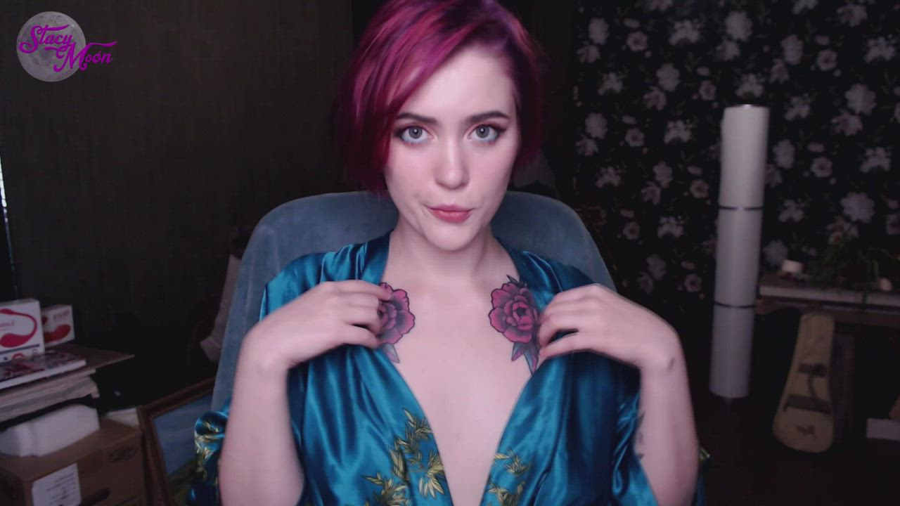 Does my neon hairs looks better with my nudity or the bathrobe??? What would you