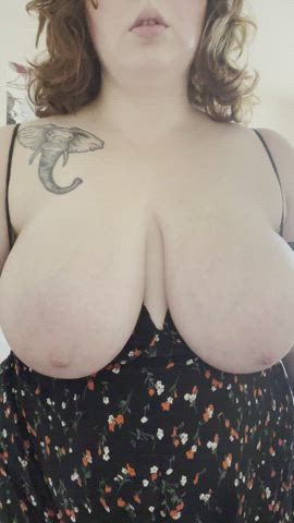 bouncing tits natural tits tattoo gif