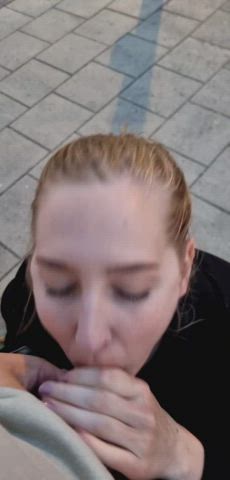 Girlfriend Homemade Outdoor Sucking gif