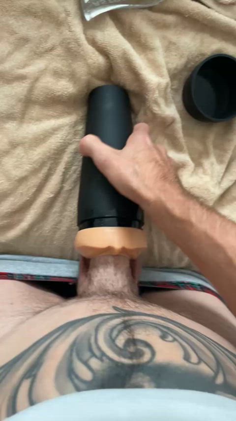 bwc big dick cumshot fleshlight male masturbation masturbating solo gif