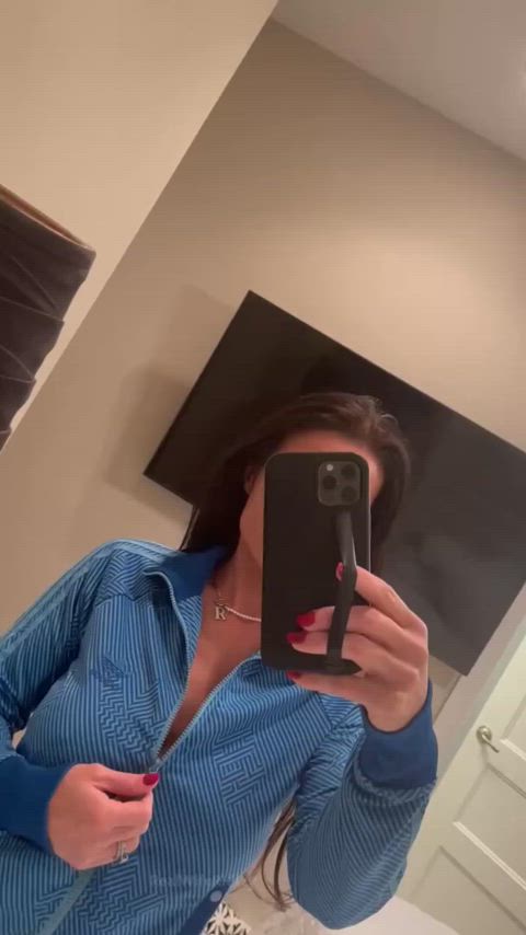 big nipples mirror selfie gif